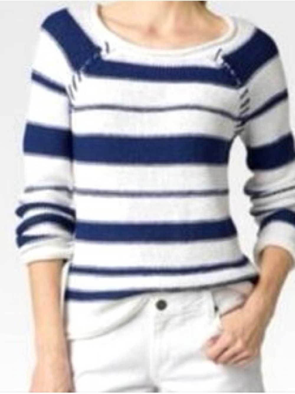 PAIGE Nautical Striped Knit Sweater – Size S - Picture 2 of 5